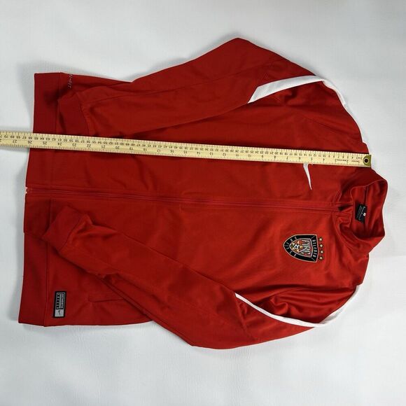Nike Dri Fit Red Atlanta United Fire Full Zip Warm Up Jacket Size M Women's - Picture 5 of 11